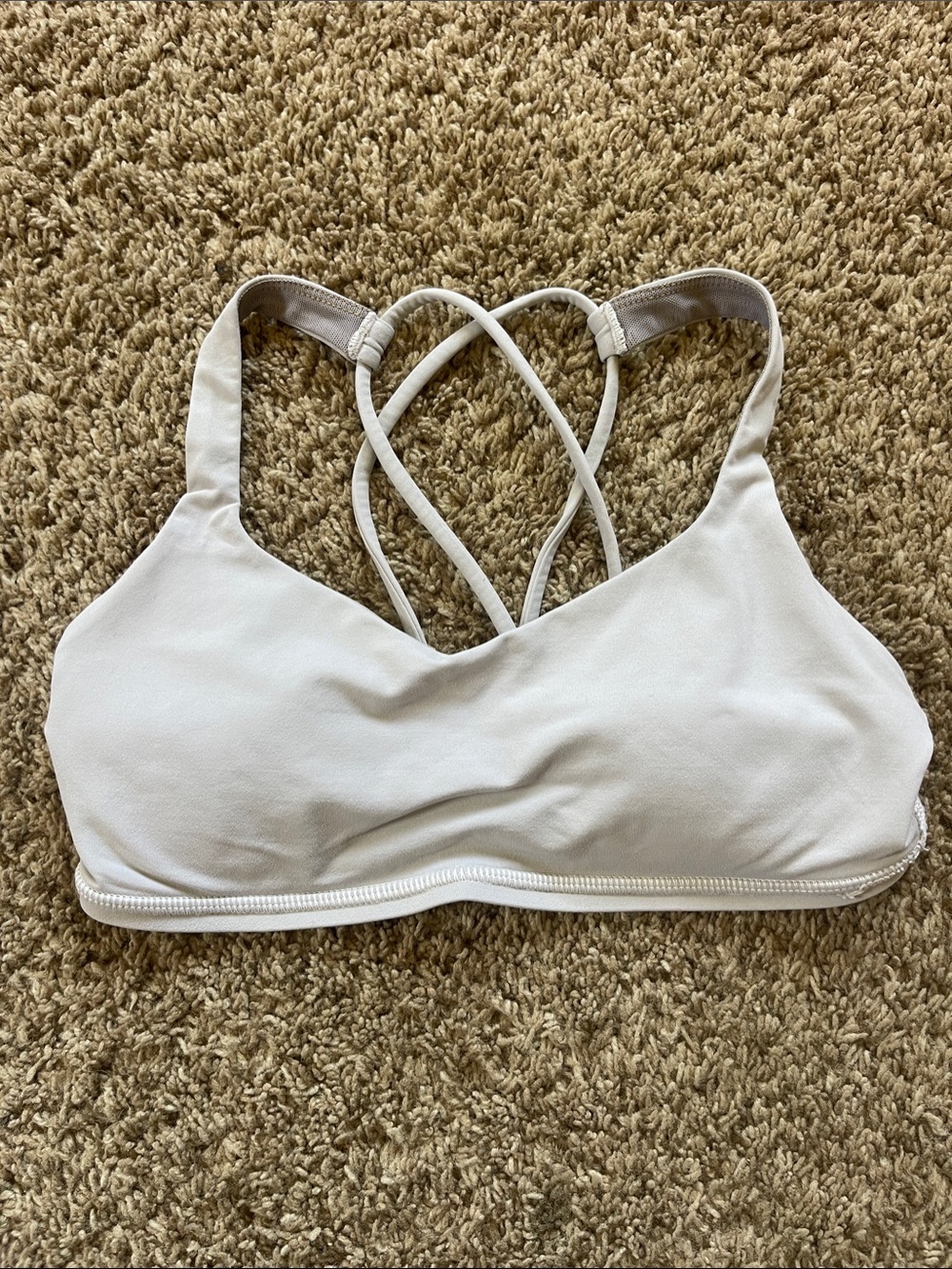 lululemon athletica White Crisscross Strappy Sports Bra